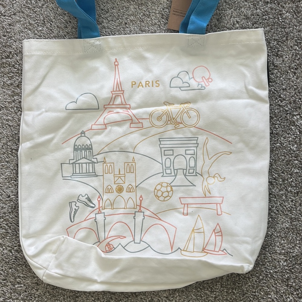 💙NWT💙Starbucks Paris 2024 Olympics Tote Bag Blue Limited Edition